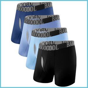 Men's Ultra Breathable Mesh Boxer Briefs, 4-Pack, Bamboo Viscose Blend